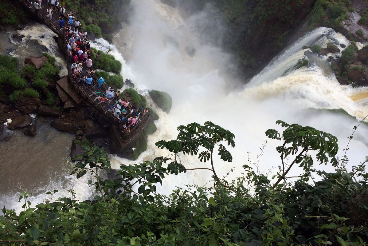 30 Looking Down At People Getting Wet At Salto Bosetti Falls From Paseo Superior Upper Trail Iguazu Falls Argentina